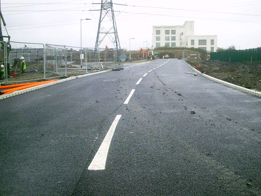 Foamed concrete used extensively for Road sub bases at Dartford park  as part of the  ground remediation efforts