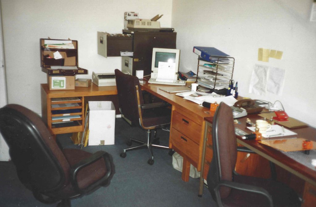 Propumps First office, used by the directors to sell foamed concrete and equipment