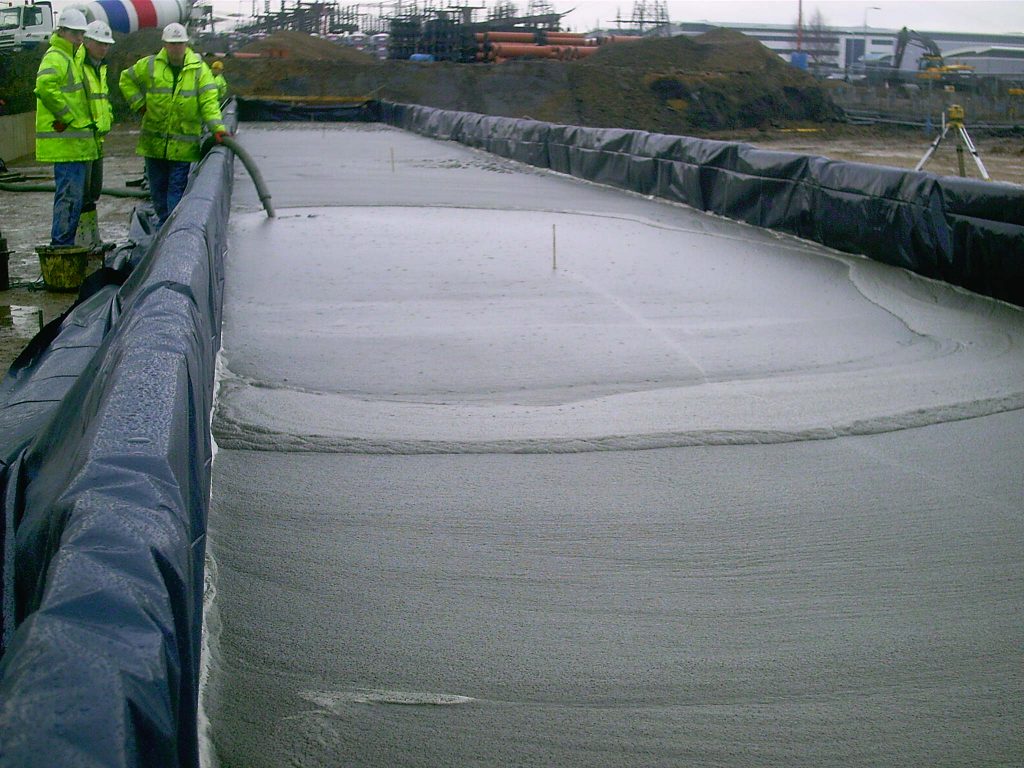 Large bays of foamed concrete, Propump Engineering