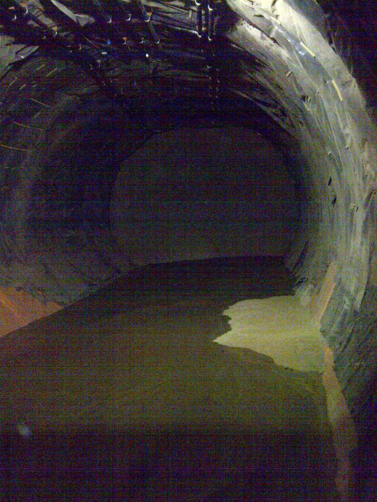 Foam concrete filling the TCR station "bottle" for the new Elizabeth line. the foam concrete is used a temporary infill and as well as permanent redundancy where sections are only required during the construction phase