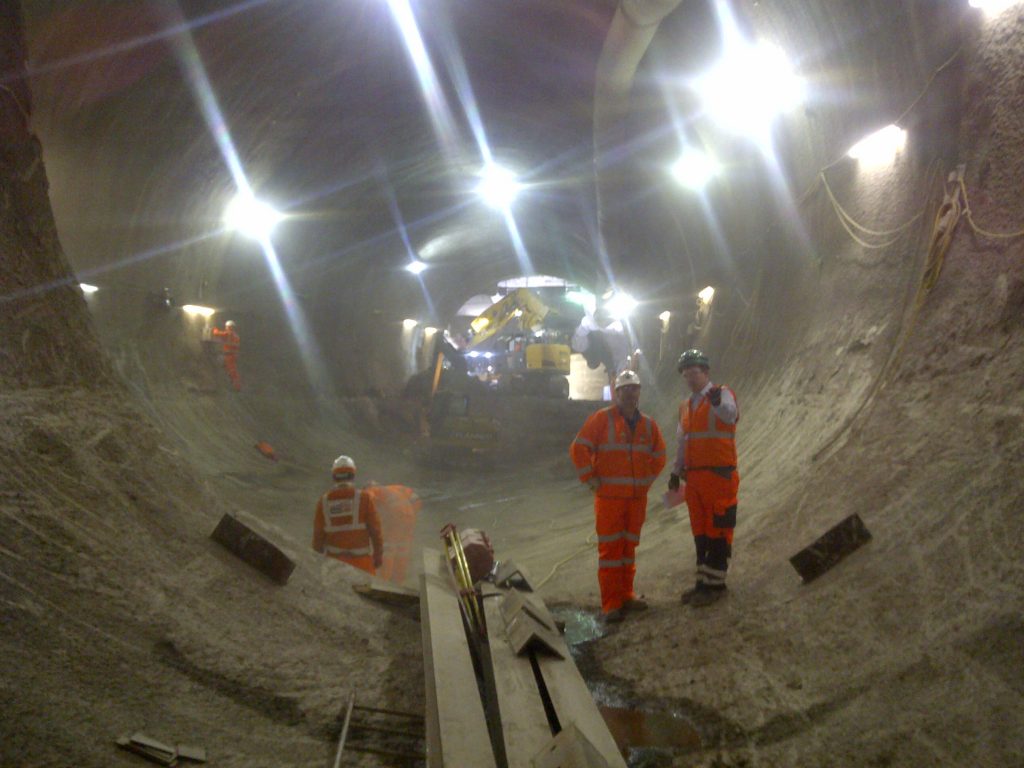 Crossrail Stepney green TBM Launch Addit before being filled with foam concrete