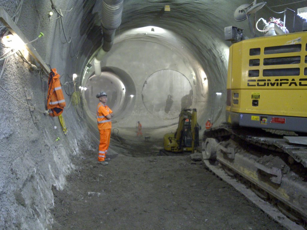 Crossrail Stepney green junction TBM Launch Addit,  before being filled with foam concrete